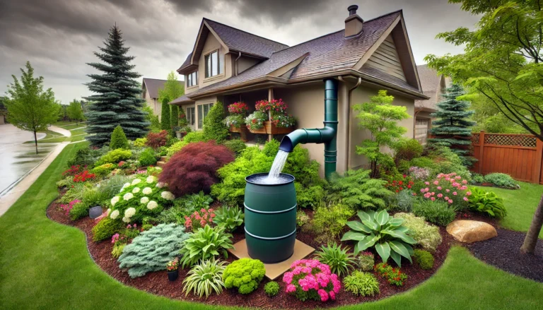 rainwater harvesting using a barrel